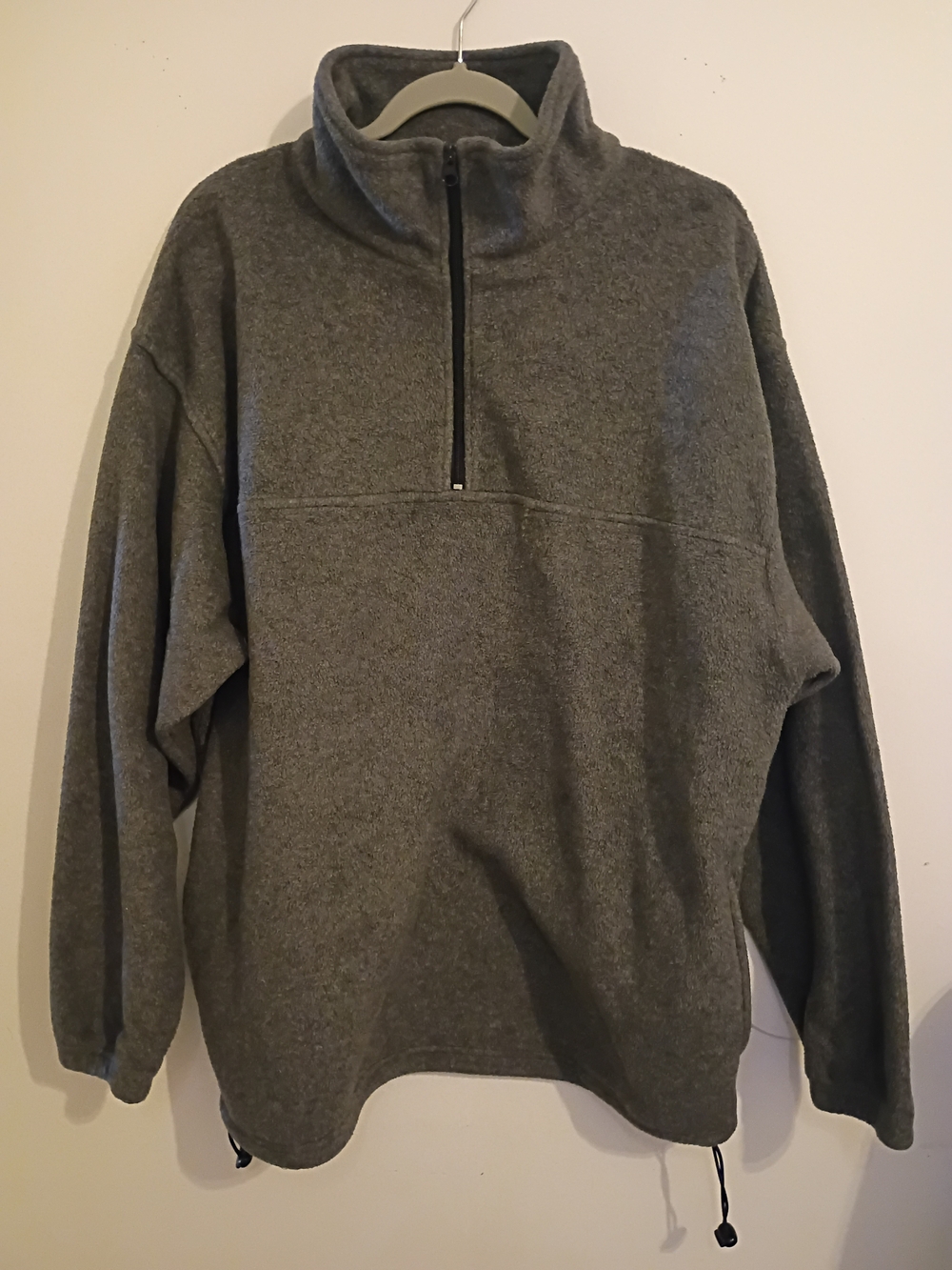 burnside Men's Gray Quarter Zip Fleece Pullover Sz XL